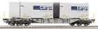 66632 Roco 4-axle Flat car with 2 Containers &quot;cargo&quot;